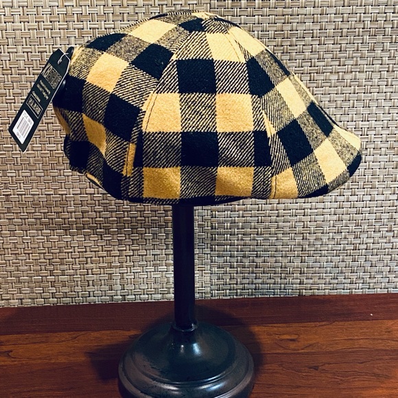 KBETHOS Accessories - 🌟HP🌟Yellow Buffalo Check Plaid Fitted Flat CapOS